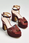 Maeve Platform Heels In Burgundy
