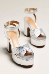 Maeve Platform Heels In Silver
