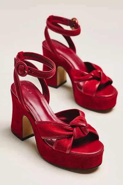 Maeve Platform Knot Heels In Red