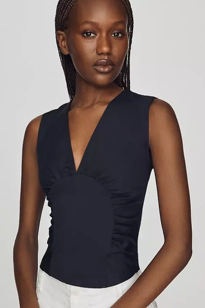 Maeve Plunge Corset-style Top In Blue