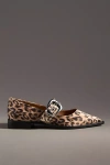 Maeve Pointed-toe Moto Mary Jane Flats In Beige