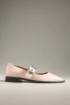 Maeve Pointed-toe Moto Mary Jane Flats In Pink