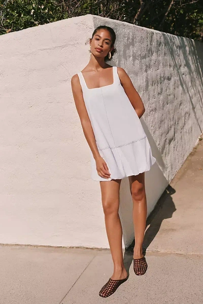 Maeve Poplin Bubble Mini Dress In White