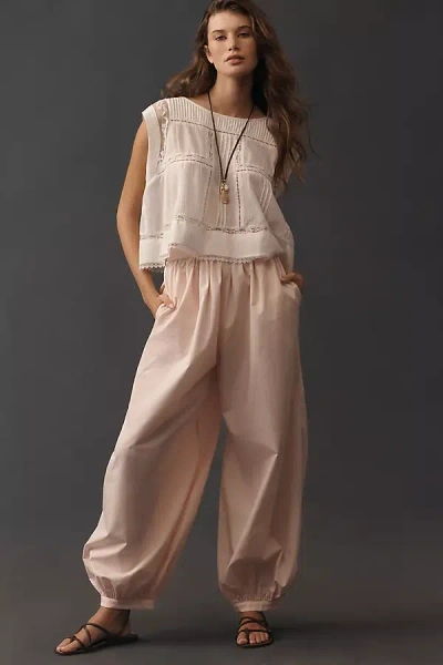 Maeve Poplin Genie Pants In Pink