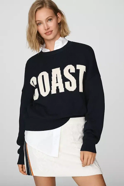 Maeve Preppy Knit Mini Skirt In Black