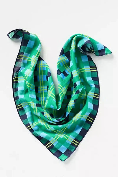 Maeve Printed Bandana Scarf In Blue