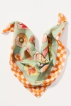 Maeve Printed Bandana Scarf In Green
