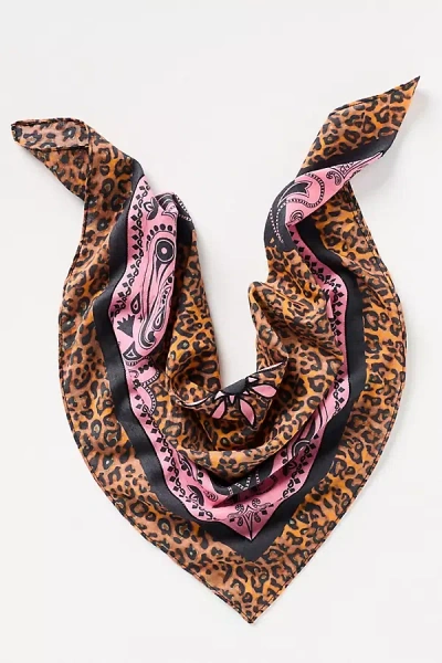 Maeve Printed Bandana Scarf In Sand