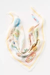 Maeve Printed Bandana Scarf In White