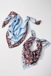 Maeve Printed Hair Scarves, Set Of 2 In Brown
