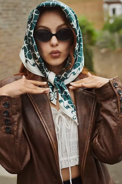 Maeve Printed Hair Scarves, Set Of 2 In Green