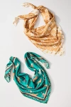 Maeve Printed Hair Scarves, Set Of 2 In Yellow