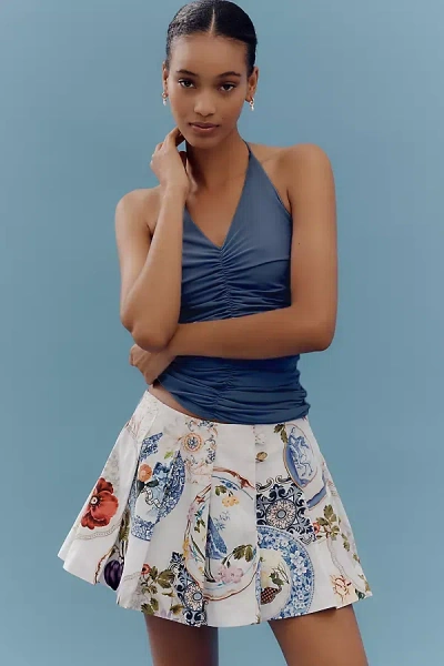 Maeve Printed Pleated Skort