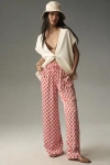 Maeve Printed Straight-leg Drawstring Pants In Multicolor