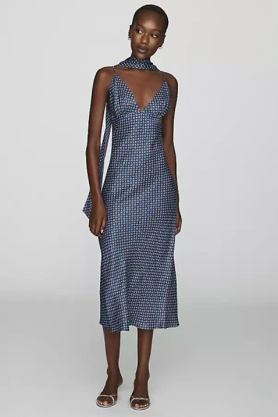 Maeve Printed V-neck A-line Midi Dress In Multi