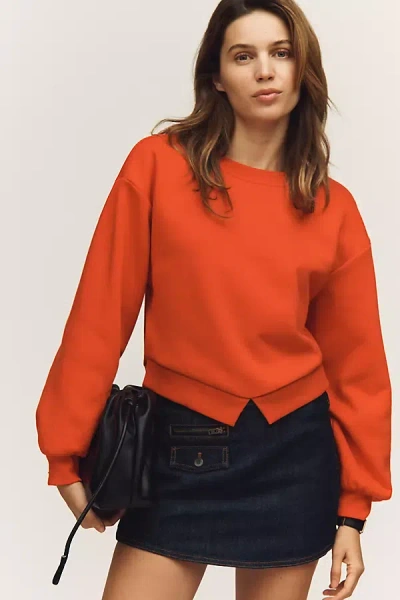 Maeve Private Jetty Crew-neck Sweatshirt In Red