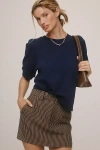 Maeve Puff-sleeve Sweatshirt Tee In Blue