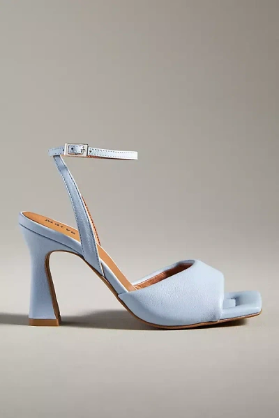 Maeve Puffy Ankle-strap Heels In Blue