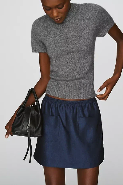 Maeve Pull-on Mini Skirt In Blue