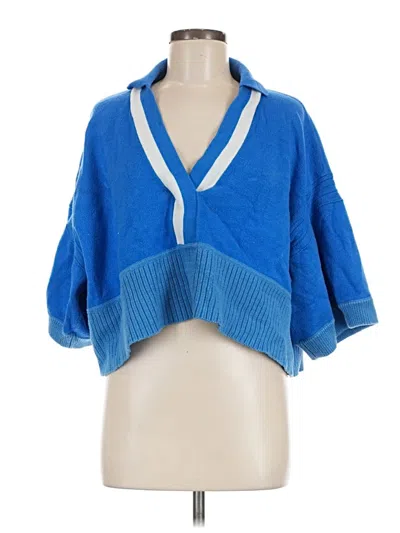 Pre-owned Maeve Pullover Sweater In Blue