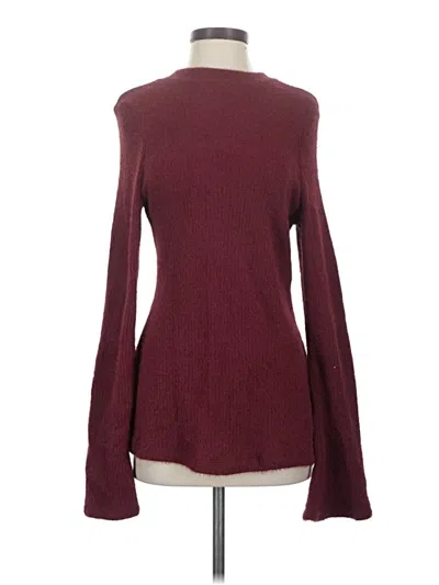 Pre-owned Maeve Pullover Sweater In Burgundy