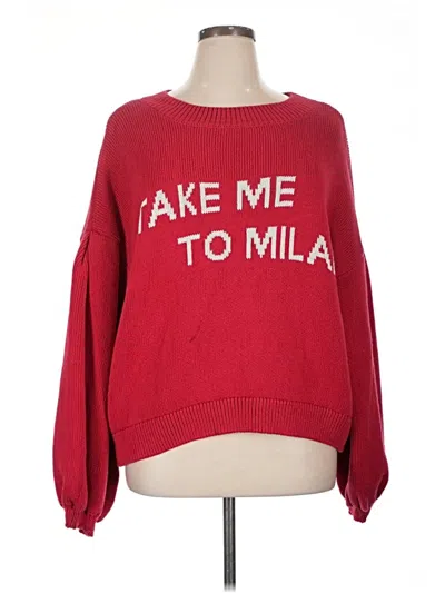Pre-owned Maeve Pullover Sweater In Red