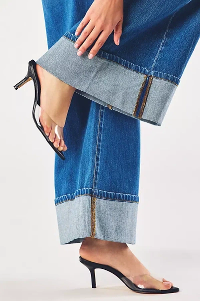 Maeve Pvc Pointed-toe Mule Heels In Black