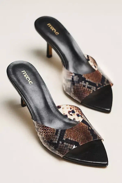 Maeve Pvc Pointed-toe Mule Heels In Brown
