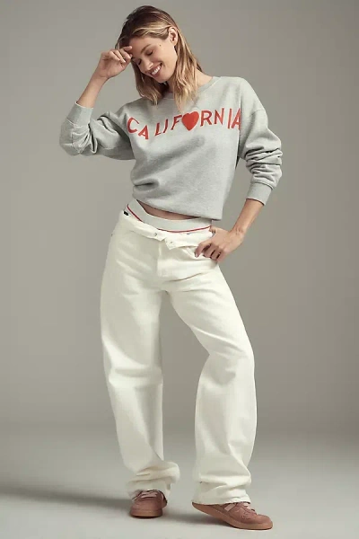 Maeve Rebecca Mayfield X Anthropologie Graphic Sweatshirt In Grey