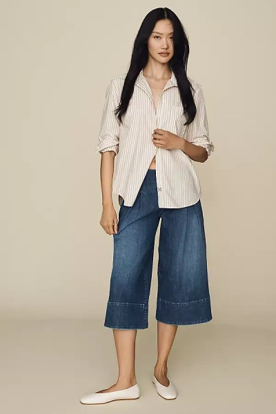 Maeve Reworked High-rise Wide-leg Culotte Jeans In Blue