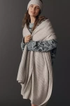 Maeve Ribbed Cashmere Wrap In Gray