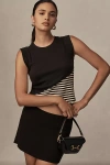 Maeve Ribbed Muscle Tank Top In Black
