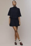 Maeve Ribbed Sweater Mini Skirt In Blue