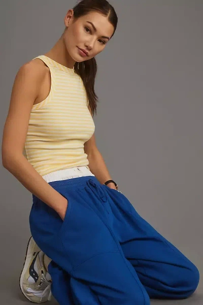 Maeve Ribbed Tank Top In Yellow