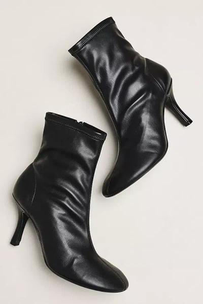 Maeve Round-toe Sock Boots In Black