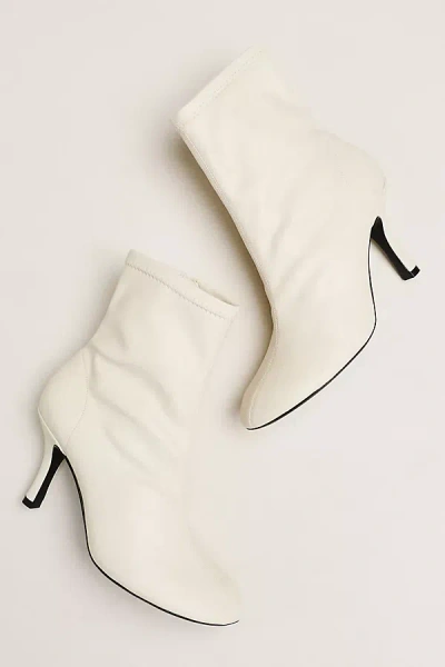 Maeve Round-toe Sock Boots In White