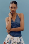 Maeve Ruched Halter Tank Top