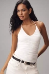 Maeve Ruched Halter Tank Top