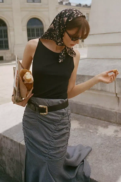 Maeve Ruched Mermaid Skirt In Gray