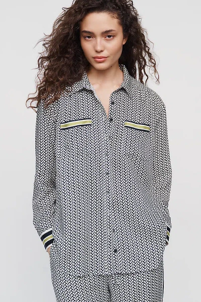 Maeve Rudi Silken Buttondown Shirt In Black