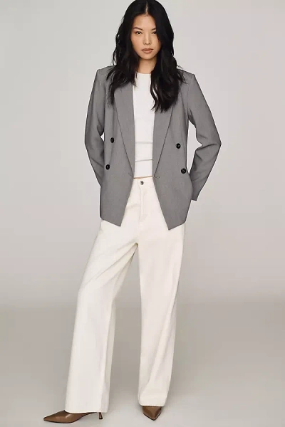 Maeve Rue Oversized Blazer By  Jacket In Gray