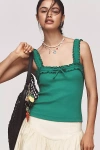 Maeve Ruffled Cami In Green