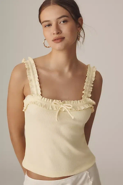 Maeve Ruffled Cami Top In Yellow