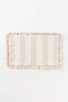 Maeve Ruffled Stripe Tufted Bath Mat In Multi
