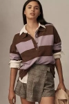 Maeve Rugby Polo Sweater In Multicolor