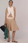 Maeve Safari A-line Knee-length Skirt In White