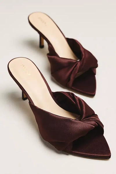Maeve Satin Mule Heels In Multi