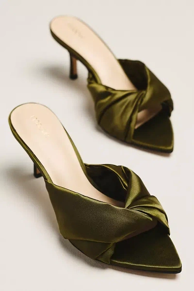 Maeve Satin Mule Heels In Multi