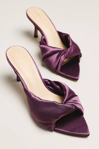 Maeve Satin Mule Heels In Multi