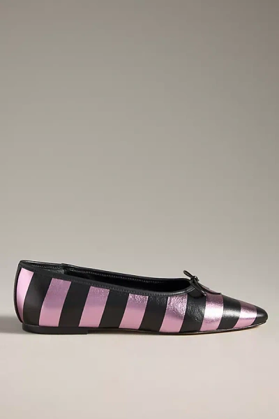 Maeve Satin Square-toe Ballet Flats In Pink